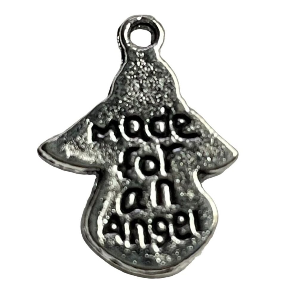 Angel Pendant Silver Tone Charm Bracelet Necklace B Jewelry Craft Dangle Spiritu